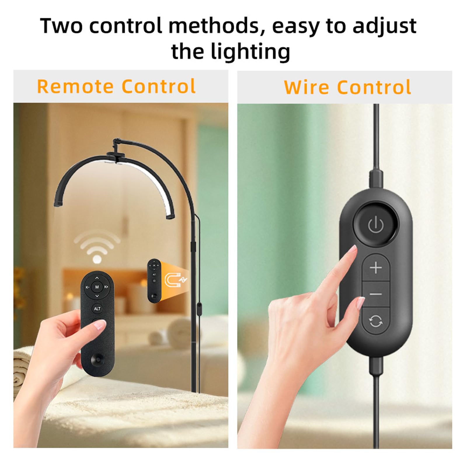 DESGNT Wimper lamp, LED halve maan lamp, voor wimperverlenging, 16IN, 20 W, 3 kleurtemperaturen, 360 graden draaibare kop met telefoonhouder,en Tatoeëerders, Schoonheidsspecialisten