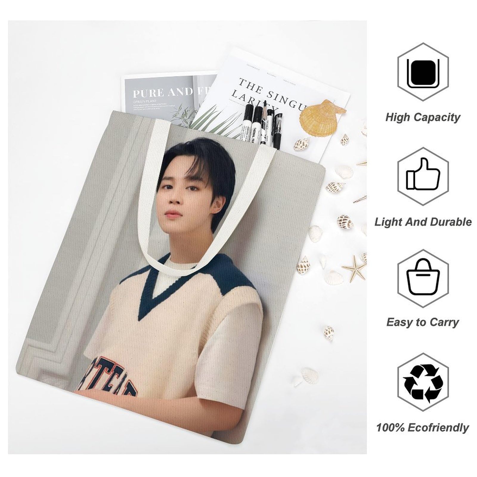 Jimin BTSコラボバックパック 最終値下！ Amazon.co.jp: BTS-Jimin トートバッグ キャンバス 肩掛け 大容量 周辺