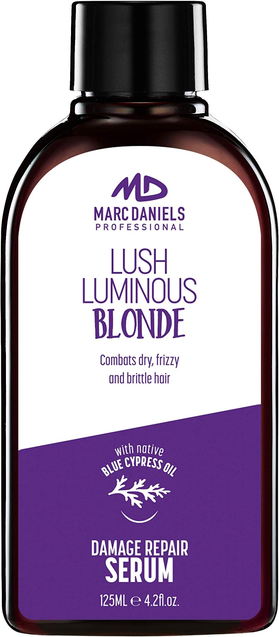 Purple Hair Repair Serum Treatment. Neutralize Brassy Yellow Tones, Detangle & Defreeze. For Blonde, Color Treated, Gray Hair. Blue Cypress and Moroccan Argan Oil