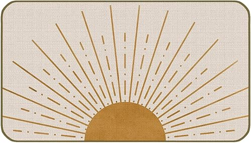 Miniatura 1 de UINHMOP Tapete decorativo abstracto, bohemio, amanecer, puesta de sol, sol, sol, sol, suelo, decoración de casa de campo para el hogar, puerta