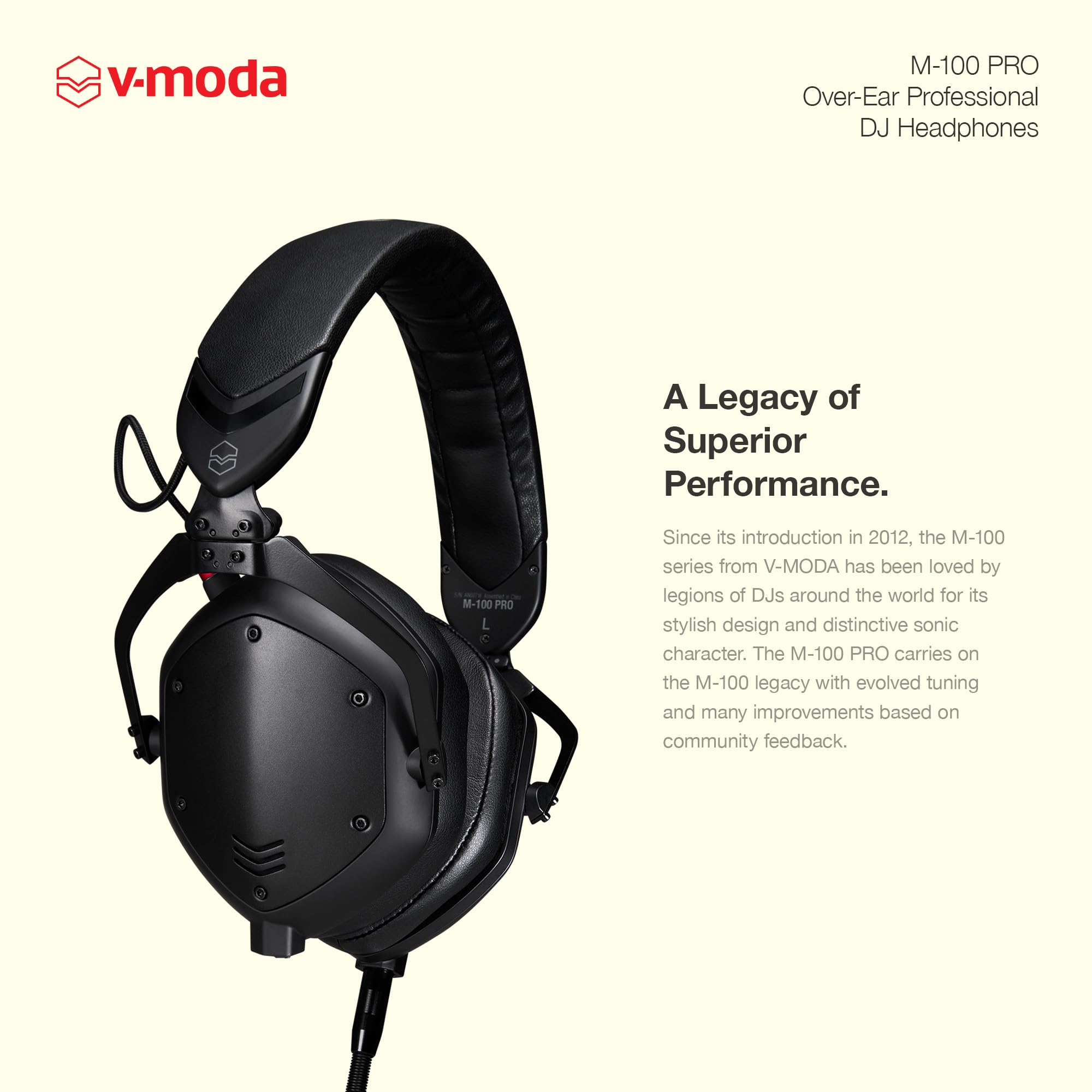 V-Moda M-100 PRO | Fones de ouvido profissionais Over-Ear DJ