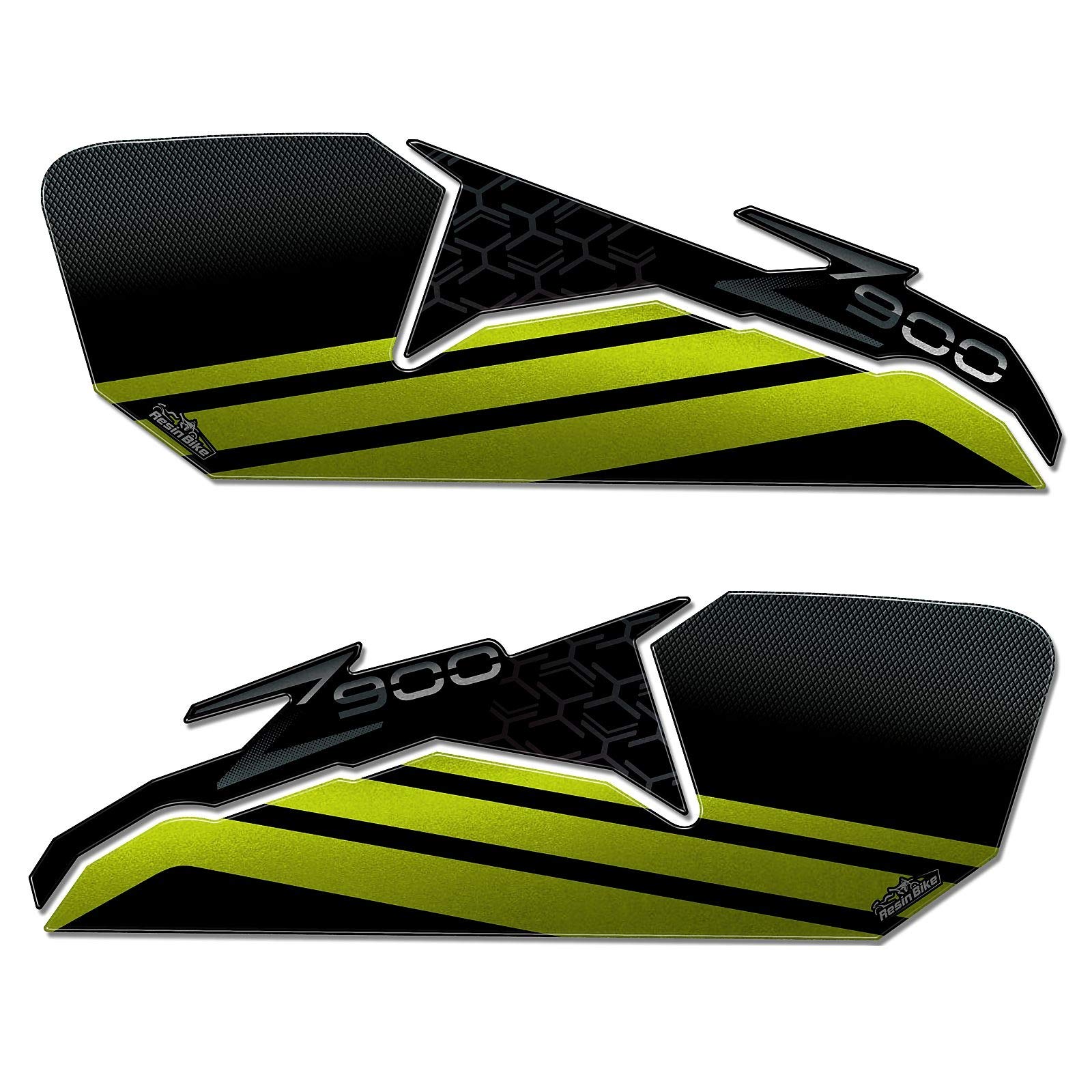 Autocollants Résine 3D Effet Carbone Pour Kawasaki Z900 2021 - Protection Seuils Porte Anti-Chocs