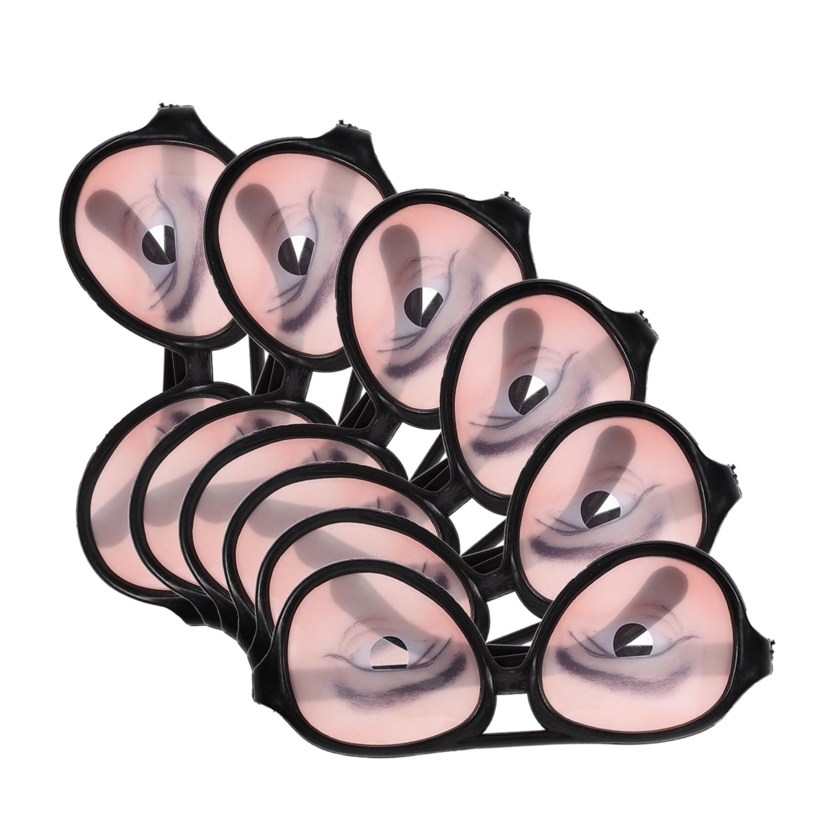 HANABASS Reusable Halloween Glasses Round Black Glasses Unique Patterns for Men Women