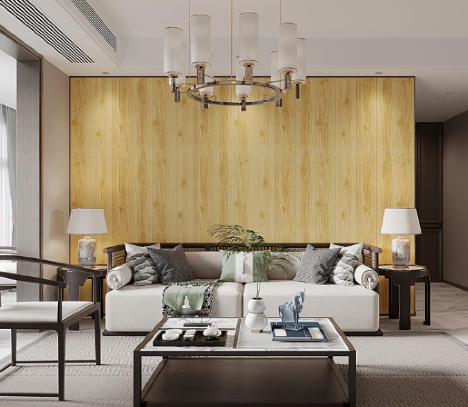 Europäische Geometrie Vliestapete, Modern Elegance 3D fürs Schlafzimmer