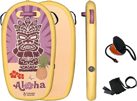 Tuxedo Sailor Body Board - Beach Kids Boogie Board - Ultra Lightweight PVC Core Boogie Board for Beach and Pool,with Wrap Wrist Straps, Foldable, Perfect Surf for Teens and Adults