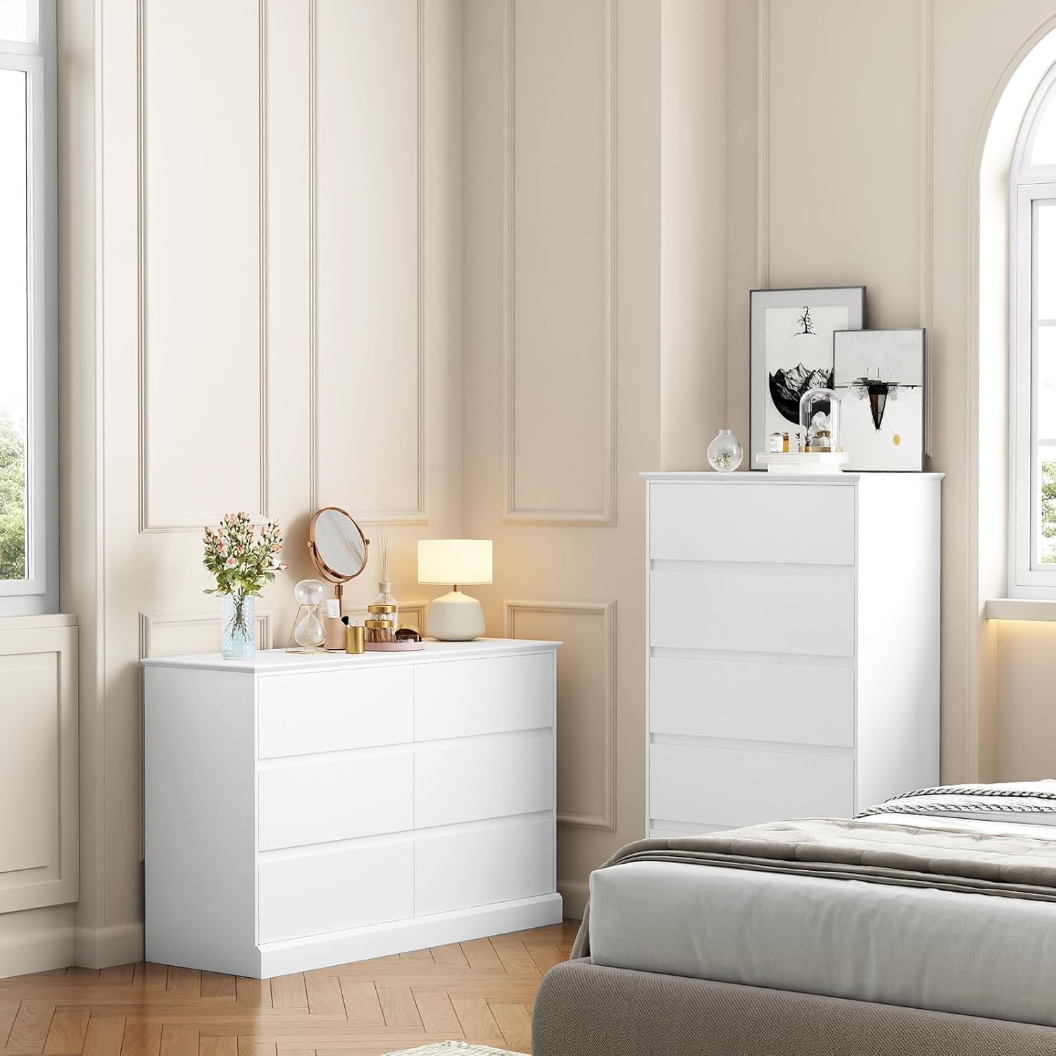 White Nursery Dresser with Soft Close Drawers