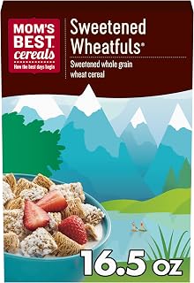 Mom's Best Sweetened Wheatfuls Shredded Wheat Cereal, Sweetened Cereal Made with Whole Grains, No High-Fructose Corn Syrup, No Artificial Sweeteners or Preservatives, 16.5 OZ Box (Pack of 8)