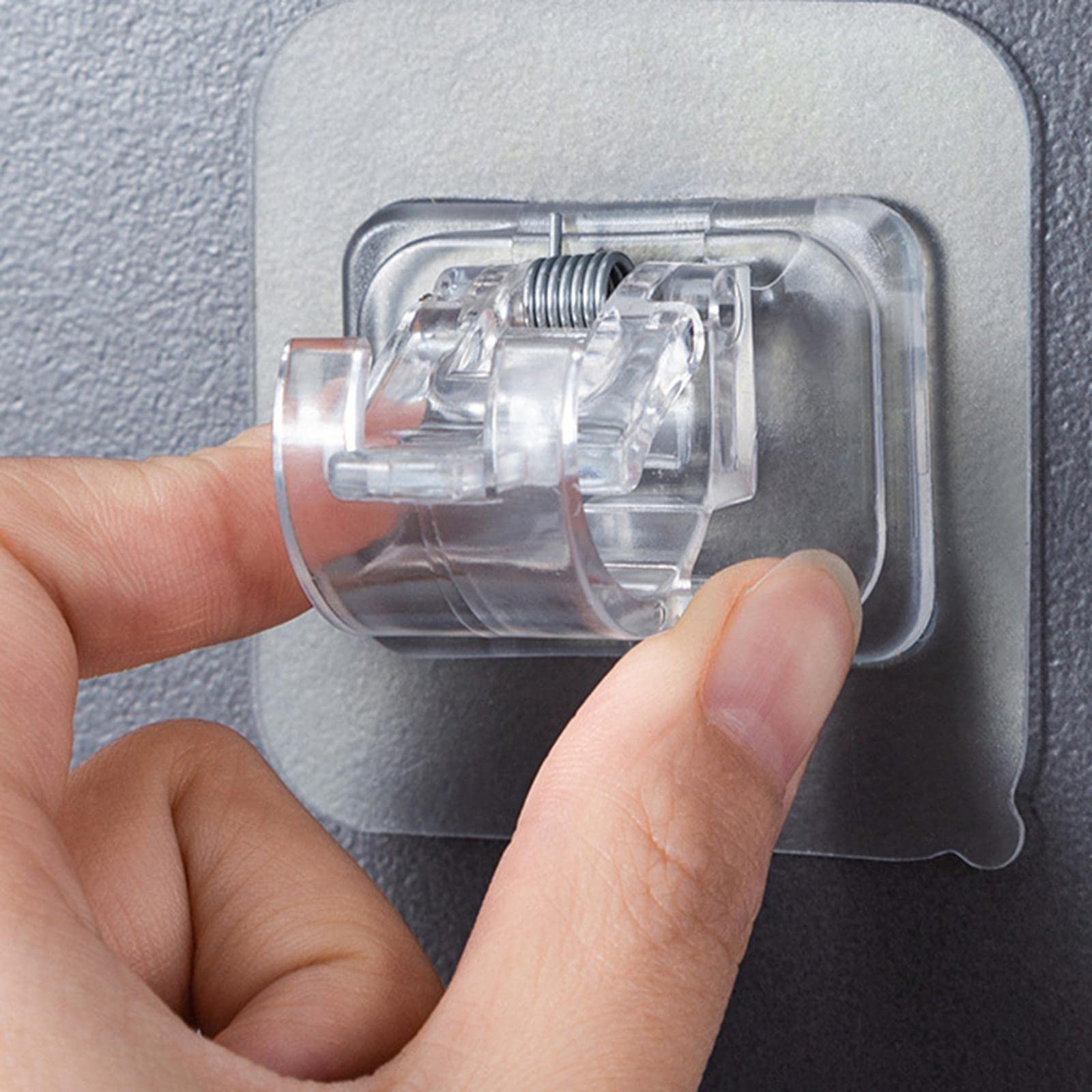 Lot de 5 supports de tringle à rideaux - 8 pièces - Transparent