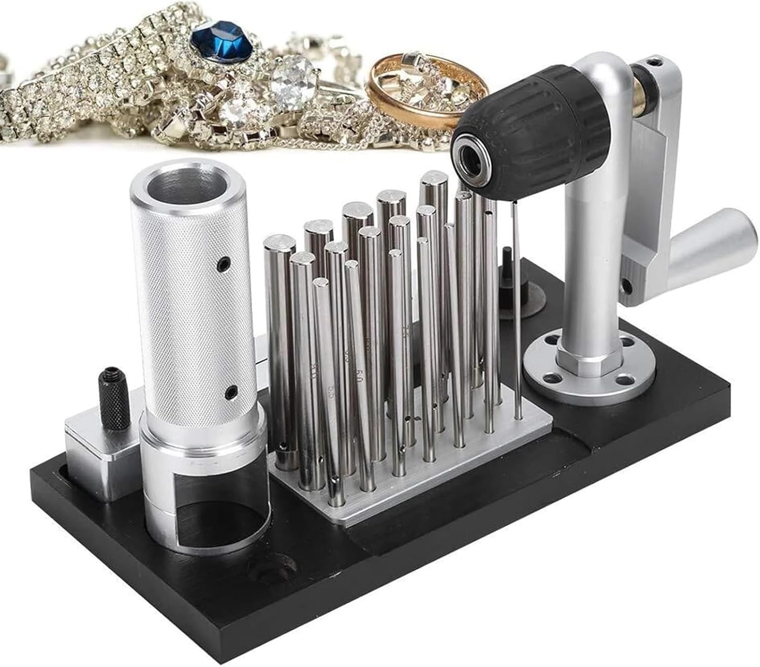 XNZJHPP Jewelry & Metalworking Manual Wire Drawing Machine with Multiple Mandrels - Precision Tool for Crafting, Artisans, and DIY Projects
