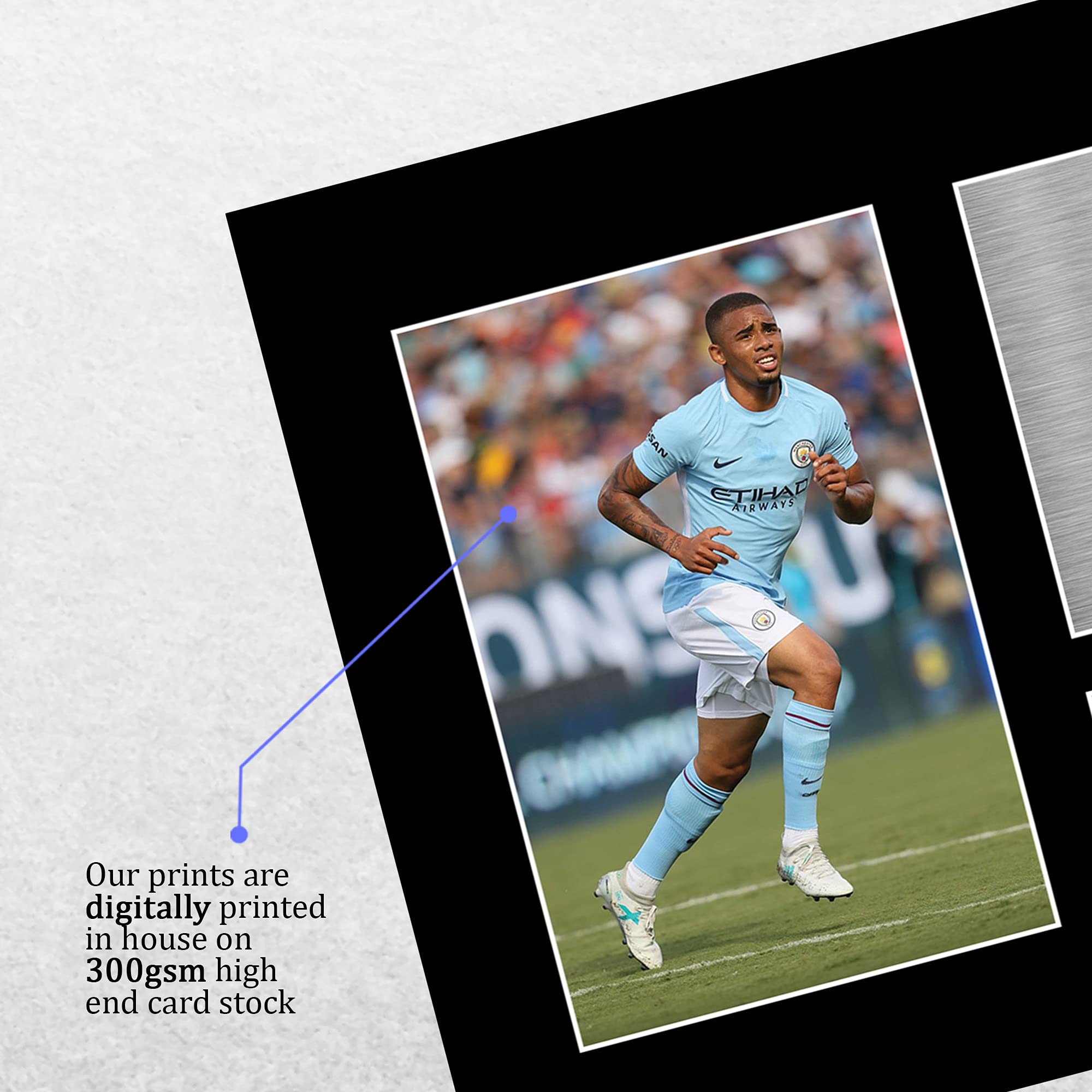 Photo Encadrée Manchester City 2022-2023 Treble Winners | Format A4 | Autographes Imprimés | Cadeau Foot