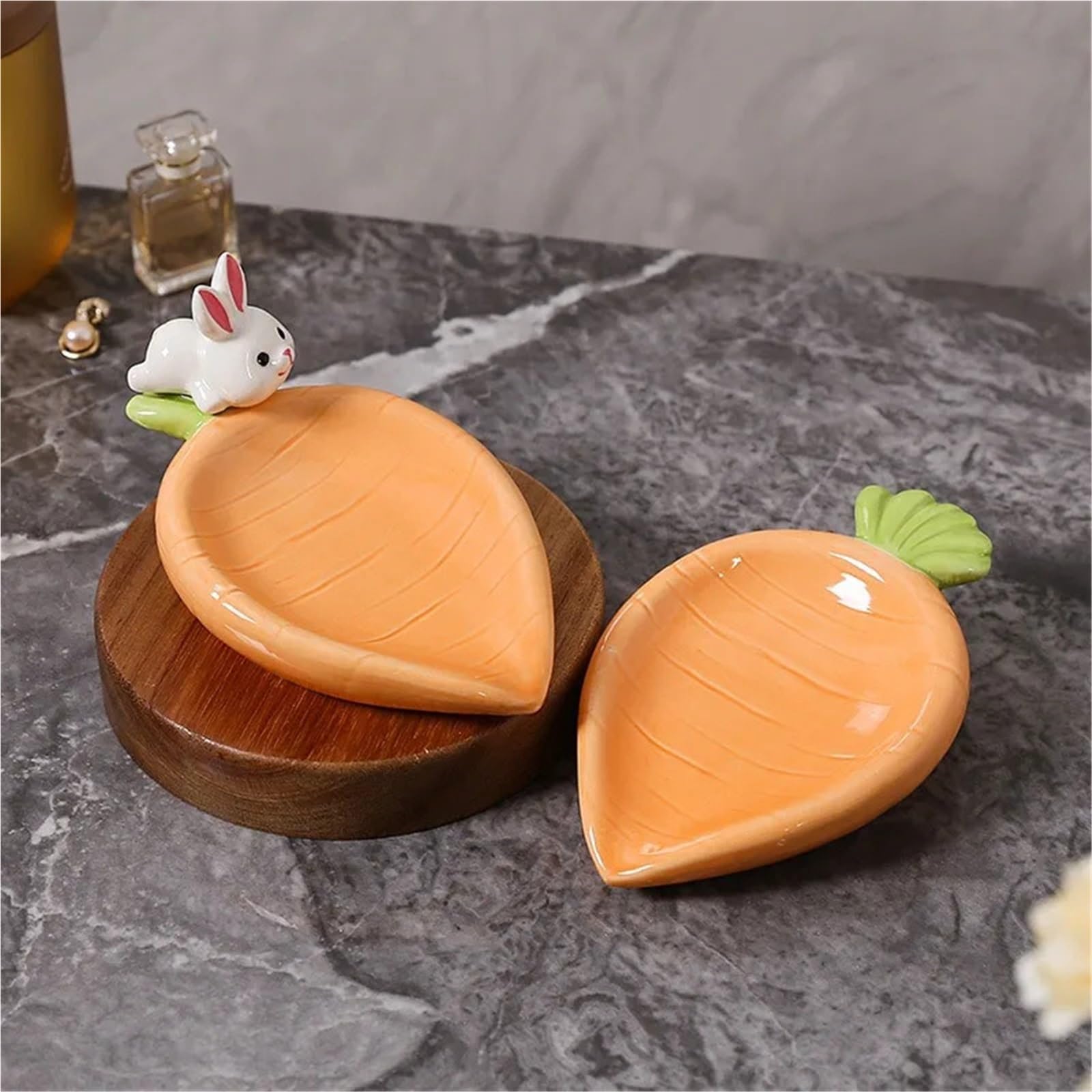 Jabonera 1/2 jabonera de cerámica | Caja de drenaje de baño con soporte(2pcs)