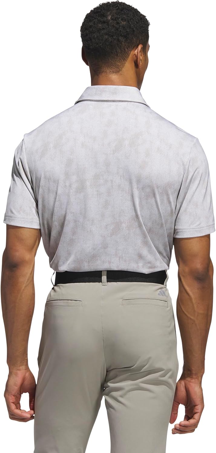 adidas Mens Ultimate365 Textured Print Polo Shirt - Image 3