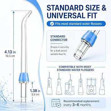6-Pack Standard Jet Tips for Waterpik Replacement Heads(6 Classic Jet Tips)