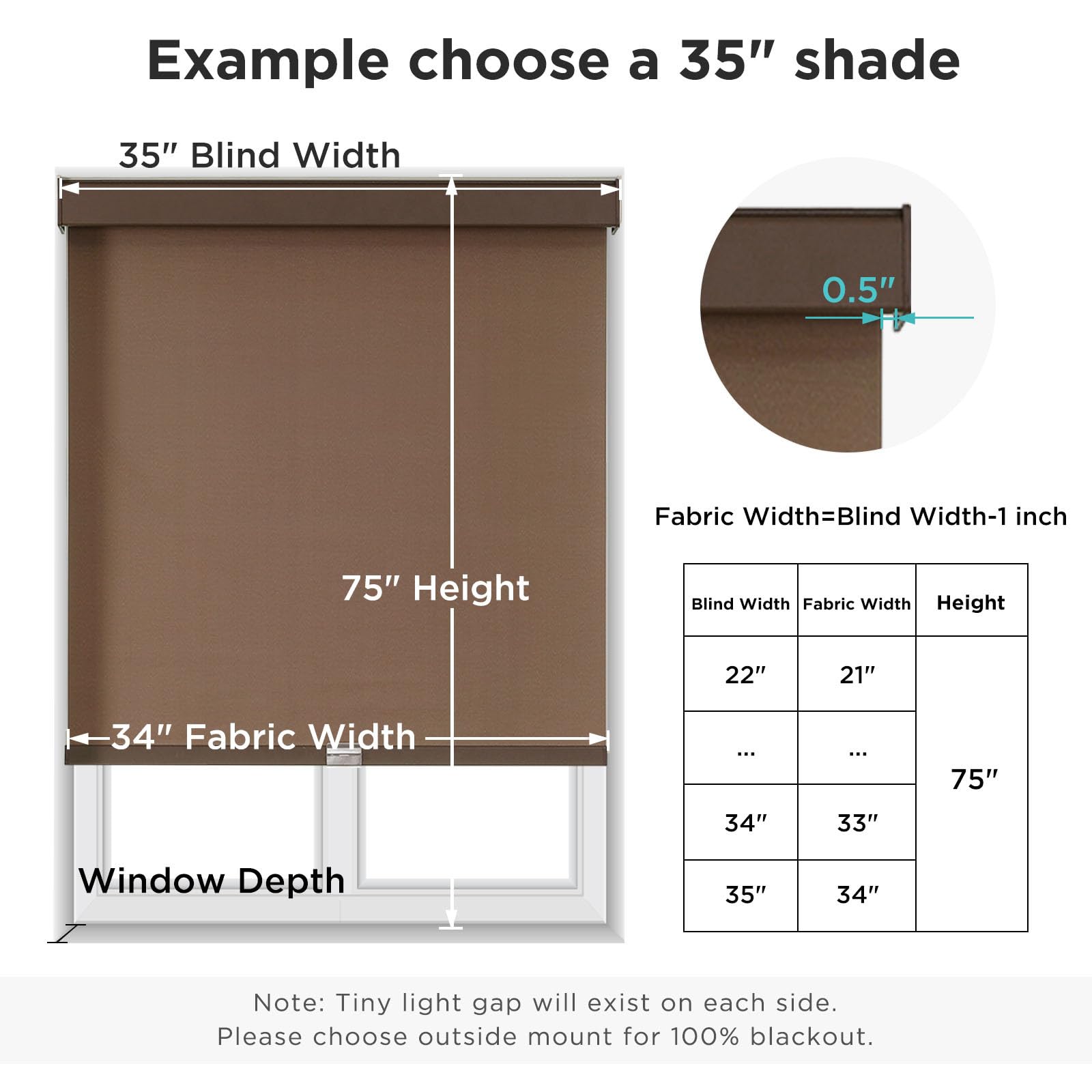 Joydeco Stores enrouleurs 100% occultants sans Fil pour fenêtres, à arrêt spontané, Protection UV, Stores tissés naturels pour la Maison et Le Bureau, Housse en Aluminium résistant à la lumière (71,1