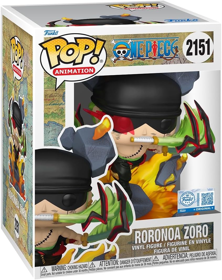 Funko Pop! Premium: One Piece - Roronoa Zoro - Amazon Exclusive - Collectable Vinyl Figure - Gift Idea - Official Merchandise - Toys for Kids & Adults - Anime Fans - Figure for Collectors and Display