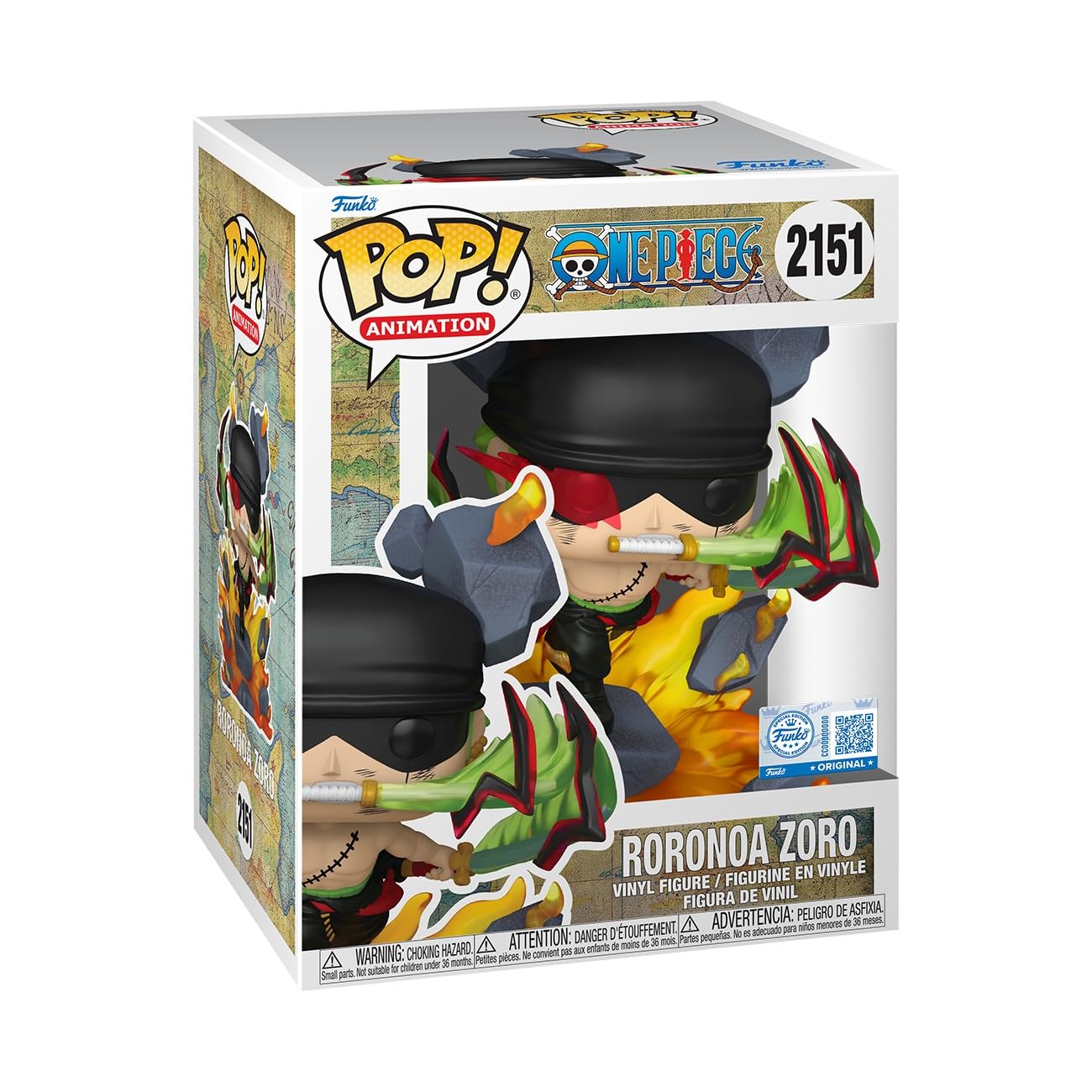 Funko Pop! Premium: One Piece - Roronoa Zoro - Amazon Exclusive - Collectible Vinyl Figure - Gift Idea - Official Product - Toys for Kids and Adults - Anime Fans - Figure for