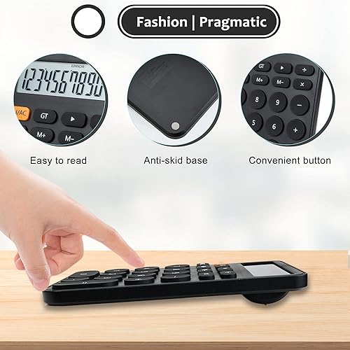 Miniatura 3 de Calculadora de 10 dígitos, pantalla grande de escritorio y botones, calculadora con mesa de escritura borrable para oficina, escuela, hogar y