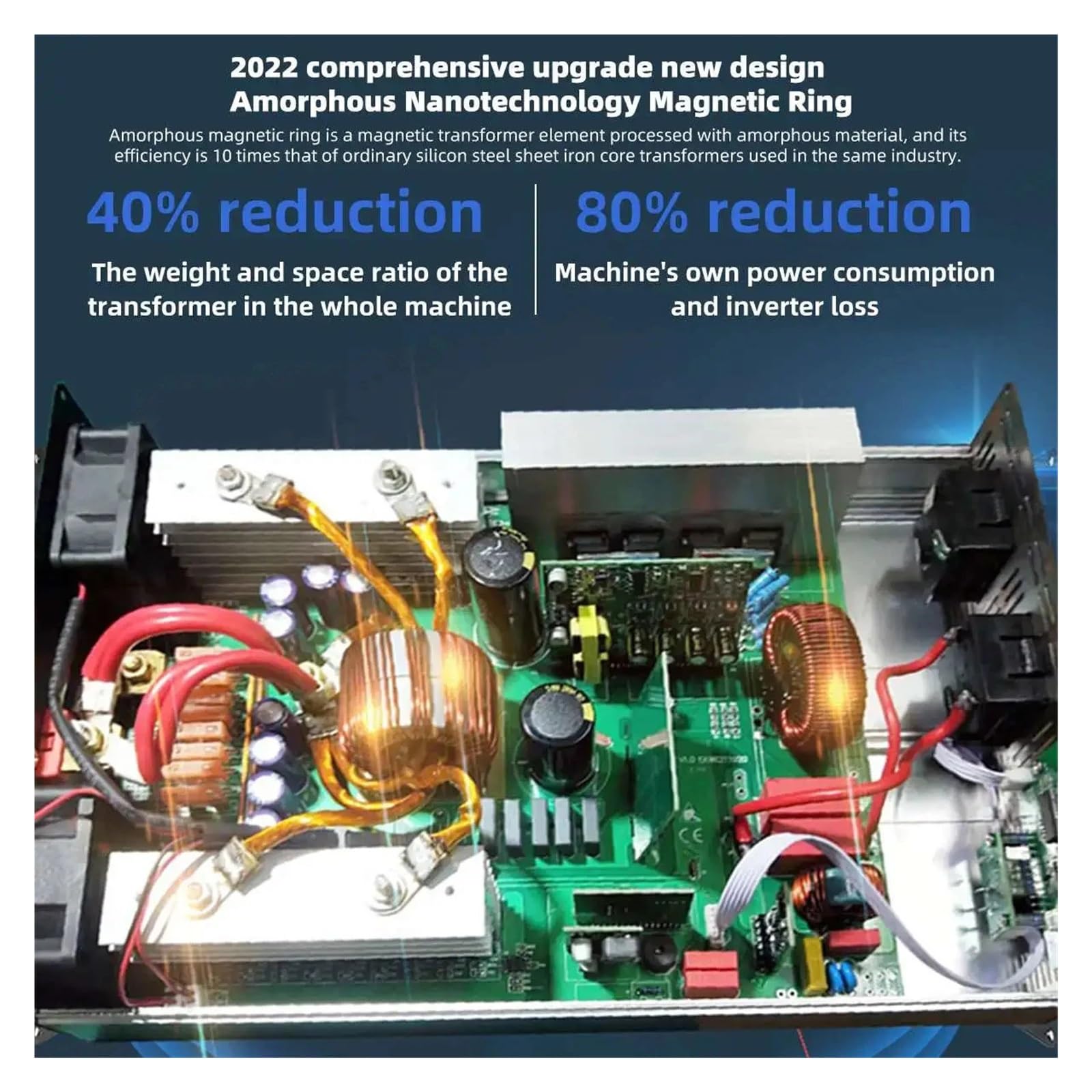 Przetwornik Napięcia DC Na Ac Czysta Fala Sinusoidalna Mikroinwerter Samochodowy Wiele Zabezpieczeń(7000W,48V,60HZ)