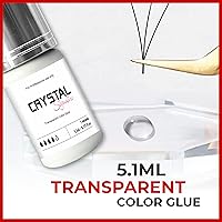 Vista 3 de THE LASH SUPPLY Pegamento de extensión de pestañas transparente de 0.17 onzas, suministros de extensión de pestañas, viscosidad media, retención