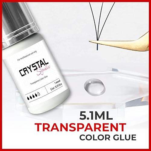 Miniatura 3 de THE LASH SUPPLY Pegamento de extensión de pestañas transparente de 0.17 onzas, suministros de extensión de pestañas, viscosidad media, retención,