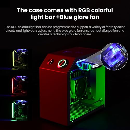 Miniatura 4 de Yahboom Jetson - Funda para Jetson Nano Orin Nano Orin NX Super Heat Metal Mini Protect Case con ventilador de refrigeración Antena RGB Light (OLED