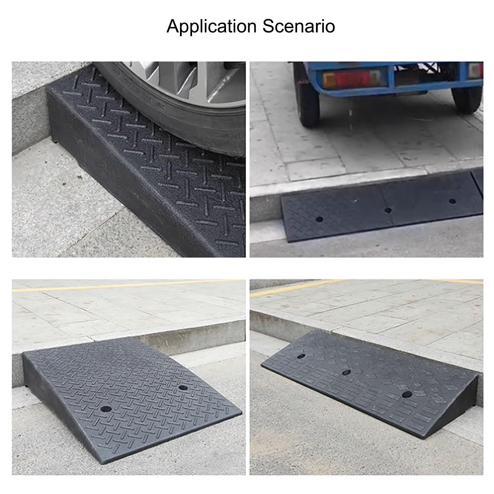 Rampa de Entrada Para Vehículos, Rampa de Garaje, Alfombrilla de Goma Para Escalones, Rampa Elevadora Para Automóviles, Rampa Para Vehículos, Negra, Adecuada Para Automóviles(100*25*10cm/39.4*9.8*3.9i