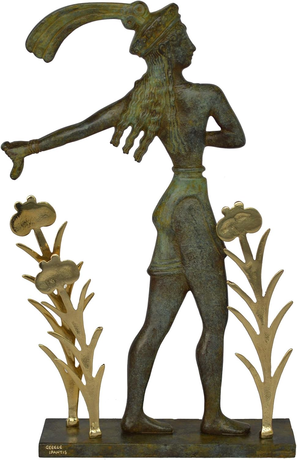 Prince of Knossos Bronze Sculpture - Prince of The Lilies Fresco Minoan Period