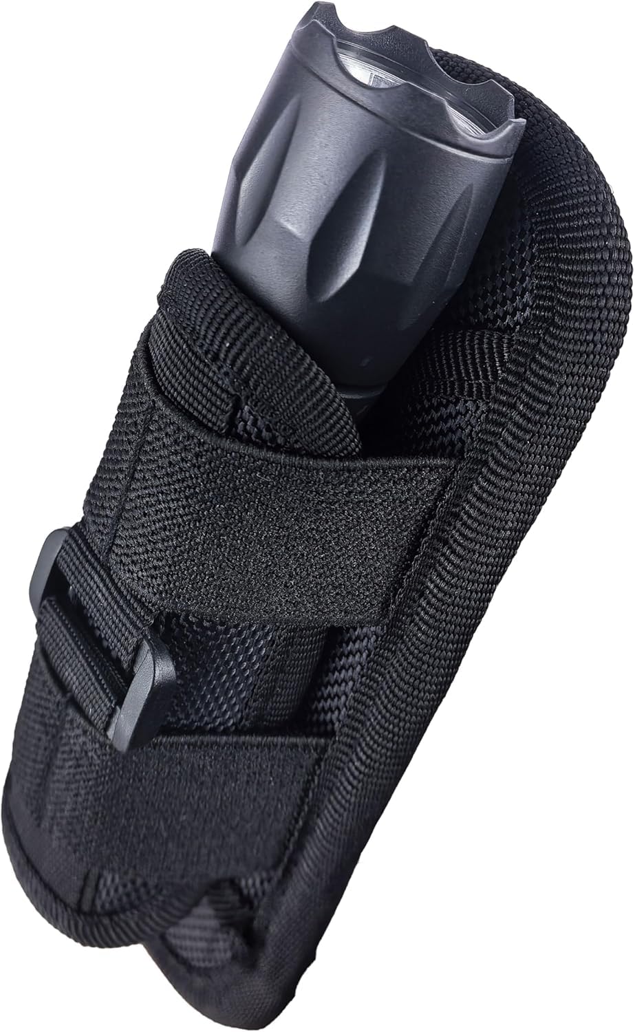 Flashlight Pouch Holster with 360° Rotating Clip – Nylon Belt Carry Case Holder for Tactical & Outdoor Flashlights (Black)-image-36