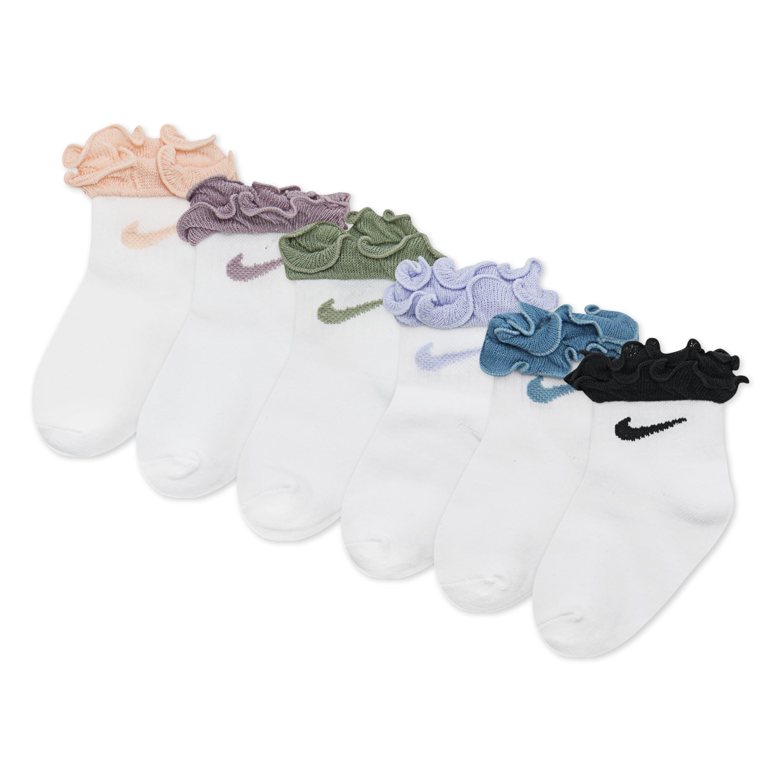 NIKE Nhn 6pk Inf/Todd Ruffle Sock NHN 6PK INF/TODD RUFFLE SOCK Bambini e ragazzi