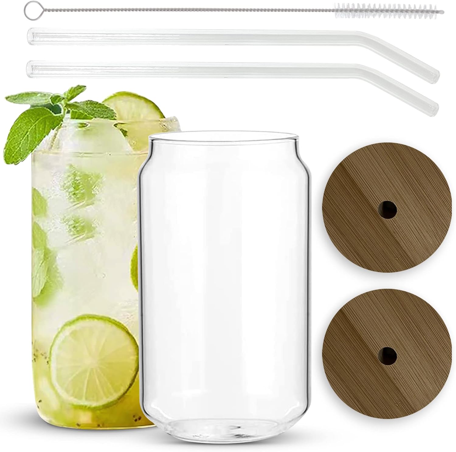 Homestead Warehouses Set of 2 Clear Reusable Glass