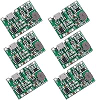Vista 1 de AITRIP 6 unids 2A USB 18650 Li-ion cargador de batería de litio Boost 3.7V a 5V 9V 12V ajustable DC-DC Step Up Boost Módulo TP4056 DIY Kit piezas