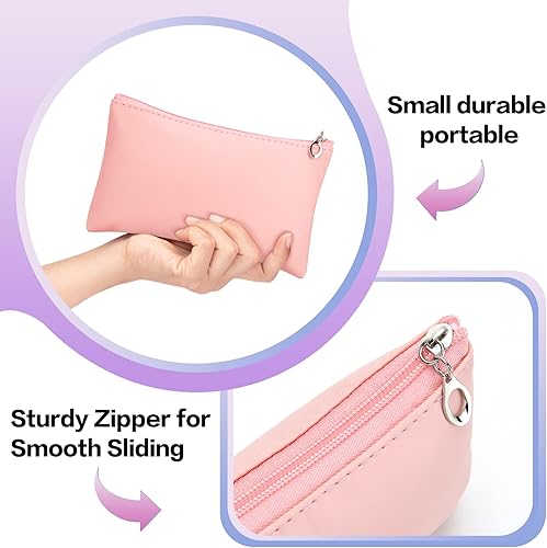 Miniatura 3 de HAOGUAGUA Bolsa de maquillaje de viaje de 6 piezas, bolsa organizadora de cosméticos impermeable con cremallera, pequeña bolsa con cremallera para
