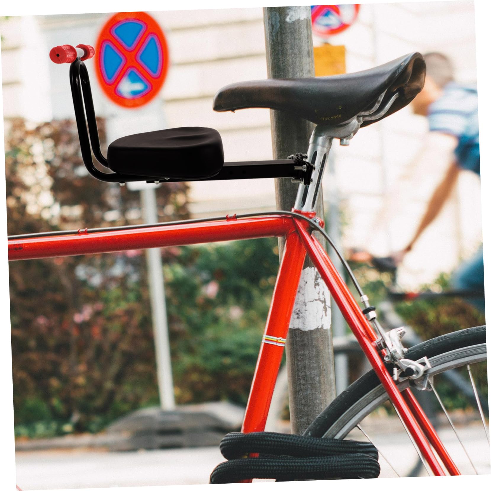 INOOMP Seggiolino Mountain e per ed Metallo Comodo Sicuro in Bike E-Bike Bici Design Ergonomico Regolabile Bambini Ragazzi e Ragazze