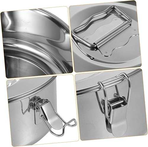 Miniatura 7 de Amosfun 2 recipientes de vapor de acero inoxidable con tapas olla molde flanera moldes flan hornear flan moldes