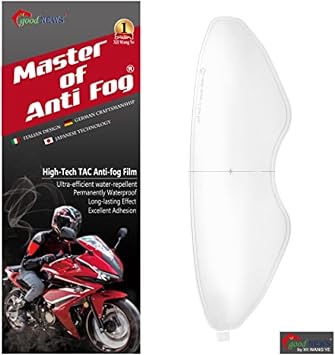 Universal Motorcycle Full Face Helmet Shield Anti Fog Film,Clear Visor Lens Insert Fog Resistant Waterproof Sticker 33x11 cm