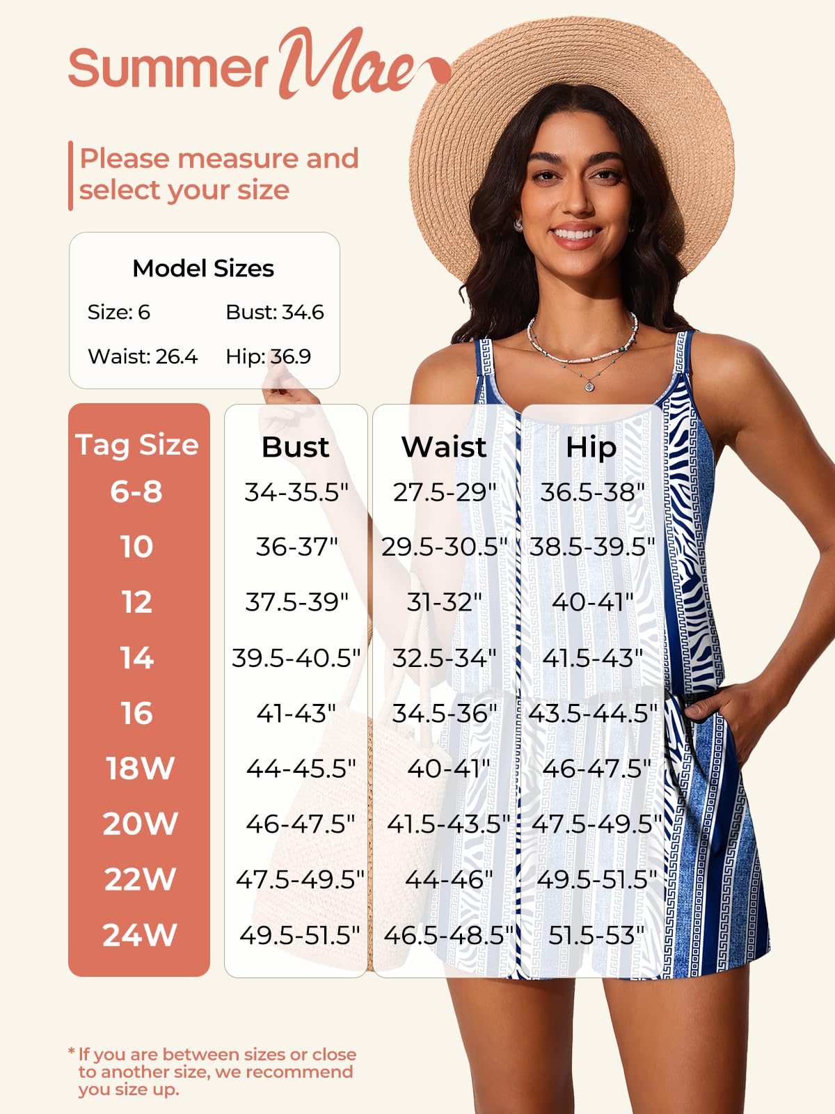 Summer Mae Einteiliger Badeanzug mit Taschen für Damen, Blouson, bescheidene Badeanzüge