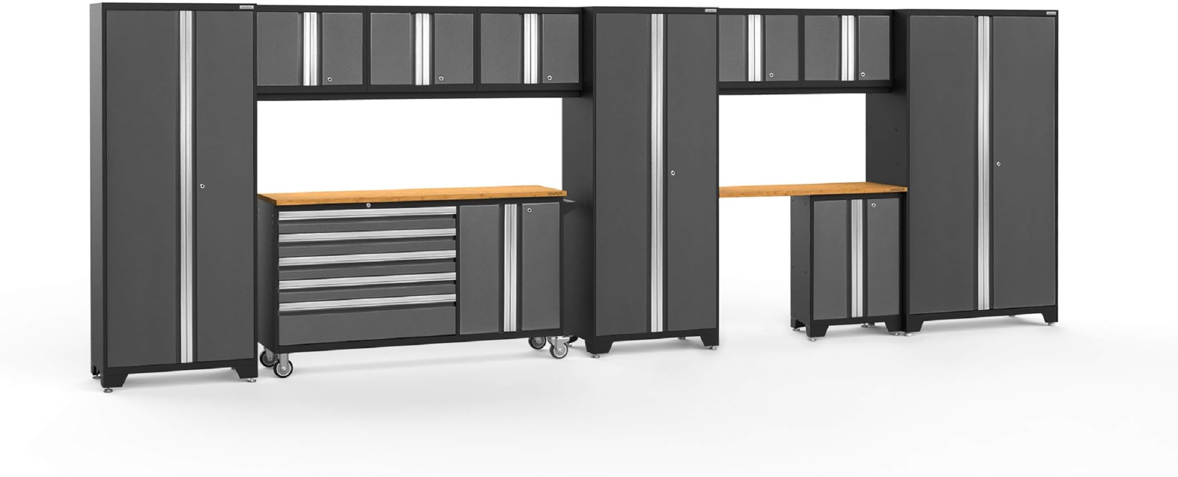 NewAge Products Bold Series Gray 11 Piece Set, Garage Cabinets, 50512