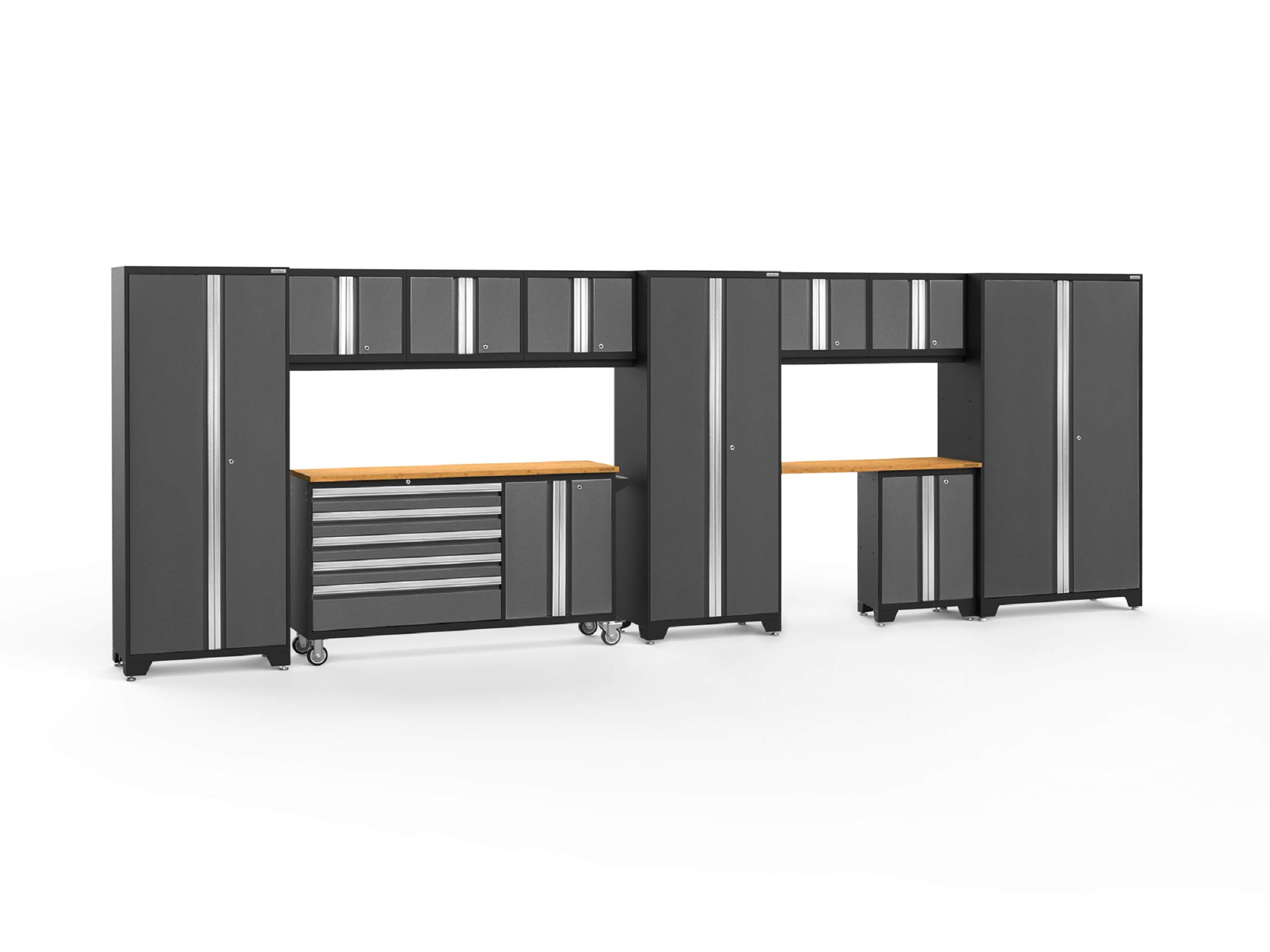 NewAge Products Bold Series Gray 11 Piece Set, Garage Cabinets, 50512
