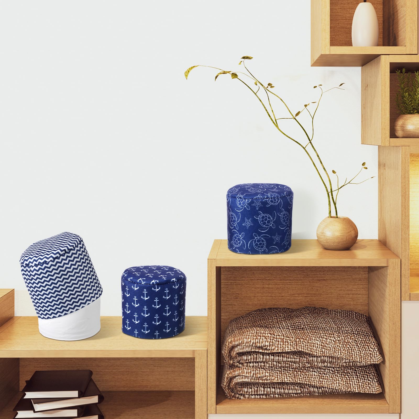 Hoolerry 6 Pcs Decorative Toilet Paper Roll Covers, Nautical — Amazon image 5