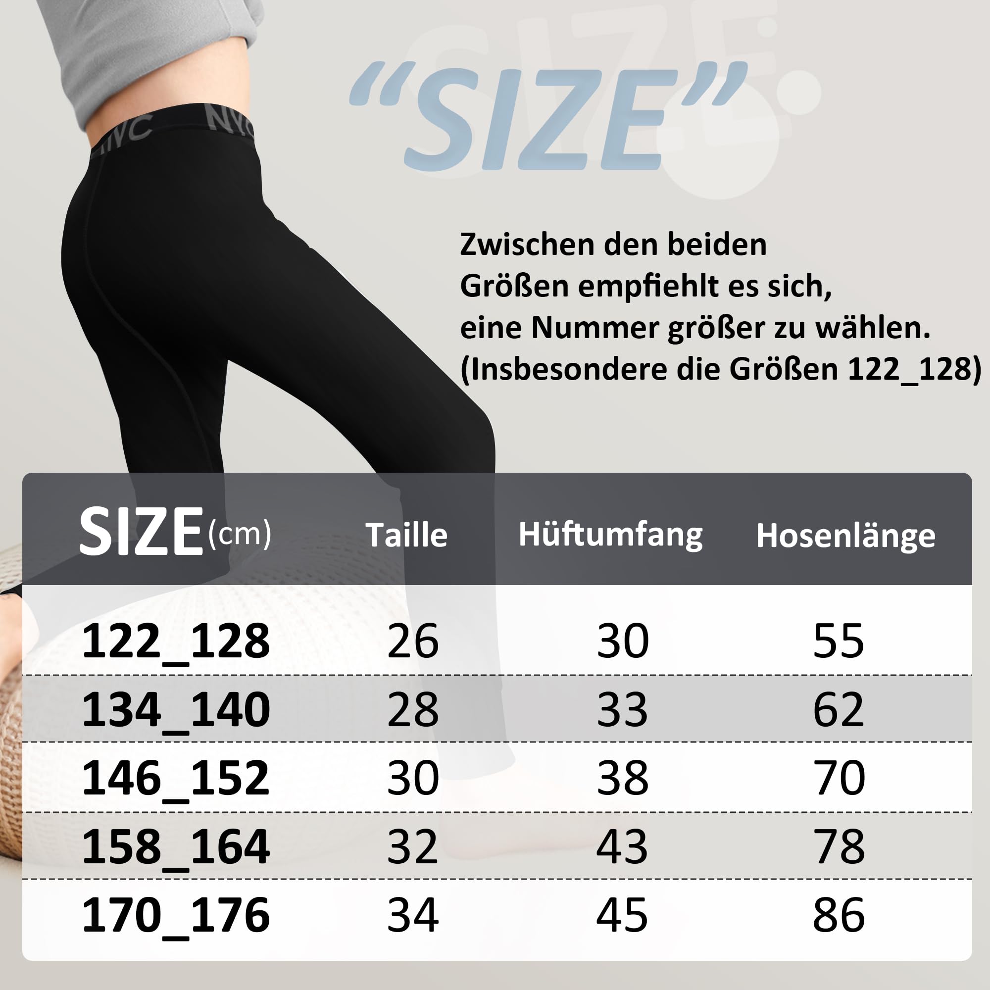 Uizuooy 1 Pezzi Bambini Compression Pantaloni Ragazzi Intimo Sportivo Cotone Nero Basket Running Sport Tights Leggings 2601 BL 122-128