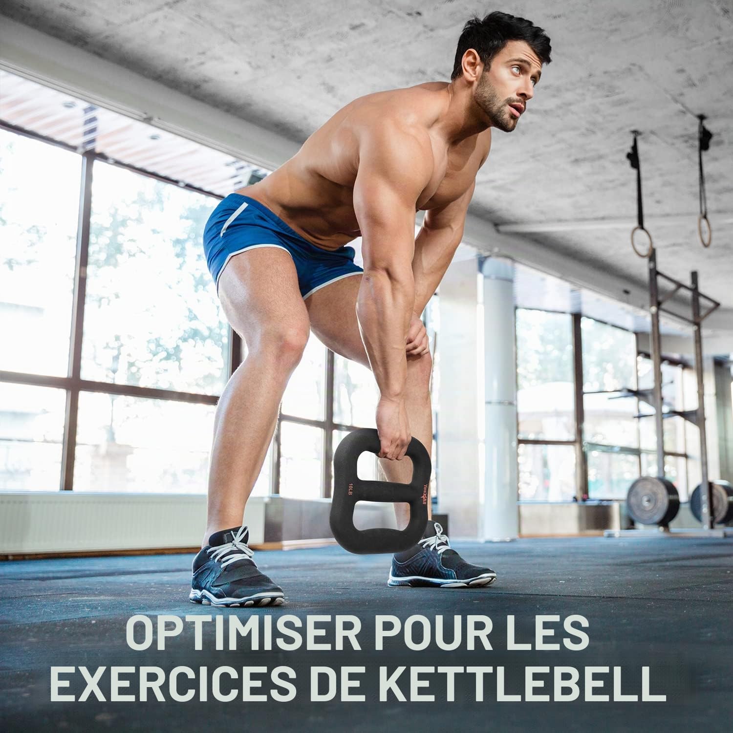 Yes4All Haltère multifonction 3 en 1 en néoprène avec noyau solide, courbe ergonomique, Noir