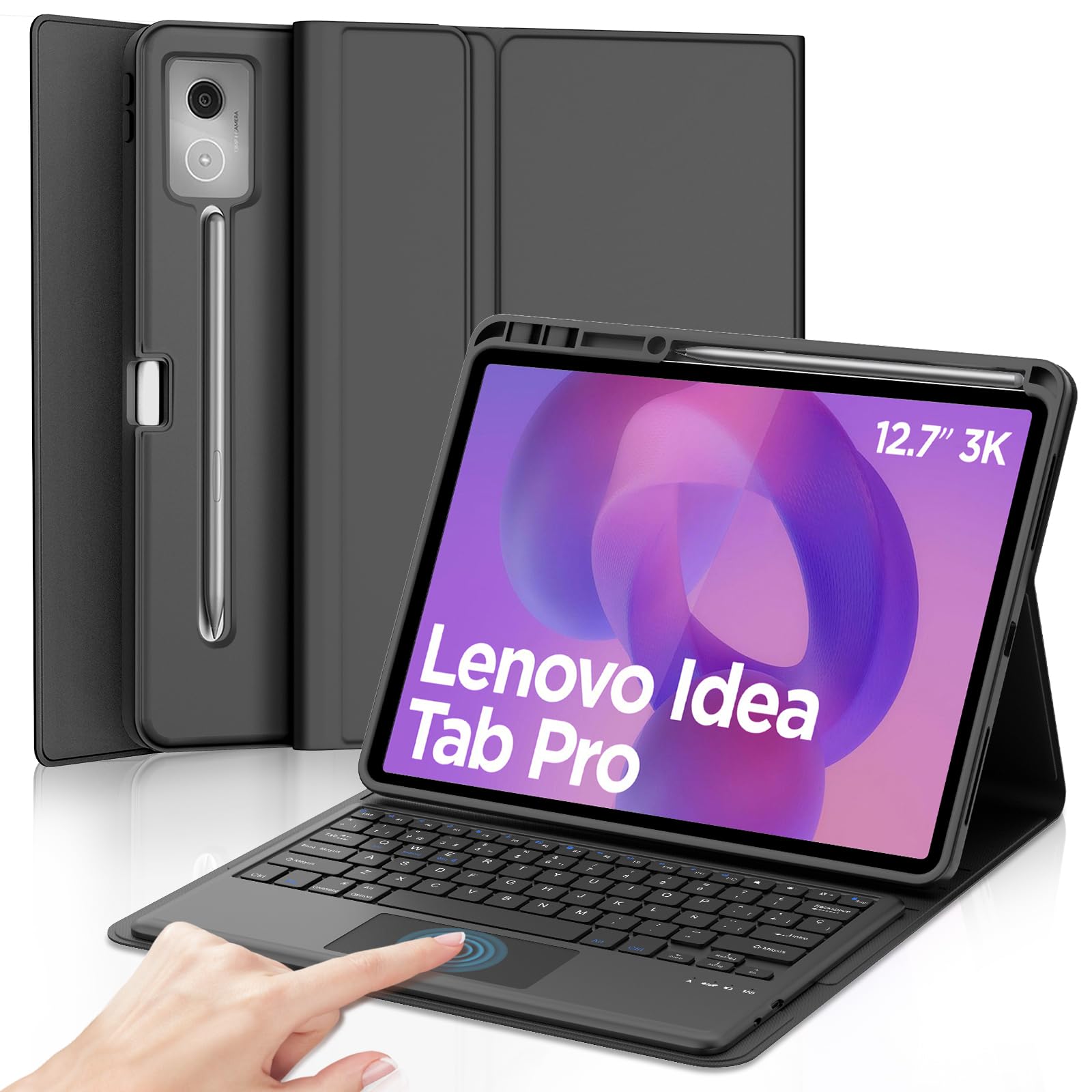 Funda Teclado para Lenovo Idea Tab Pro 12.7 Pulgadas 2025 TB-373FU/375FC