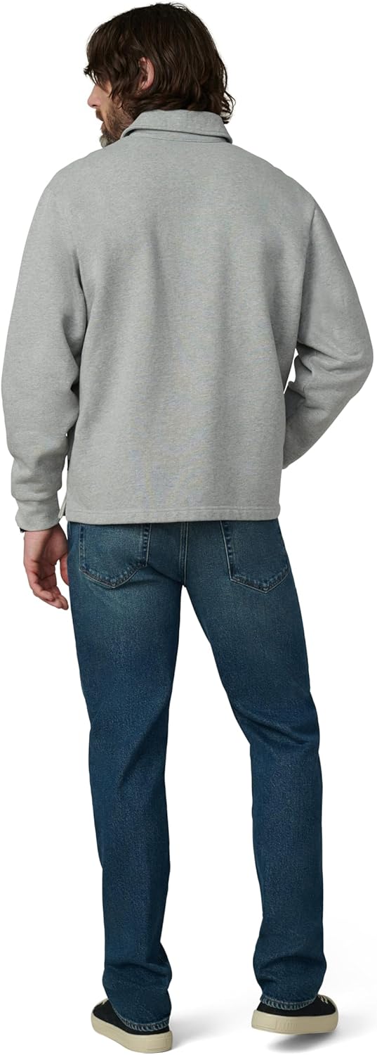 Joe's Jeans Men's Polo Long Sleeve Sweatshirt, Heather Grey, Large - Image 6