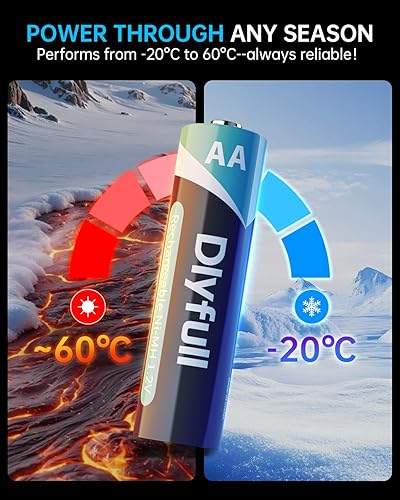 Miniatura 6 de DLYPOW Baterías AA recargables, 1.2V NiMH 2800 mAh de alta capacidad precargadas doble A, paquete de 4