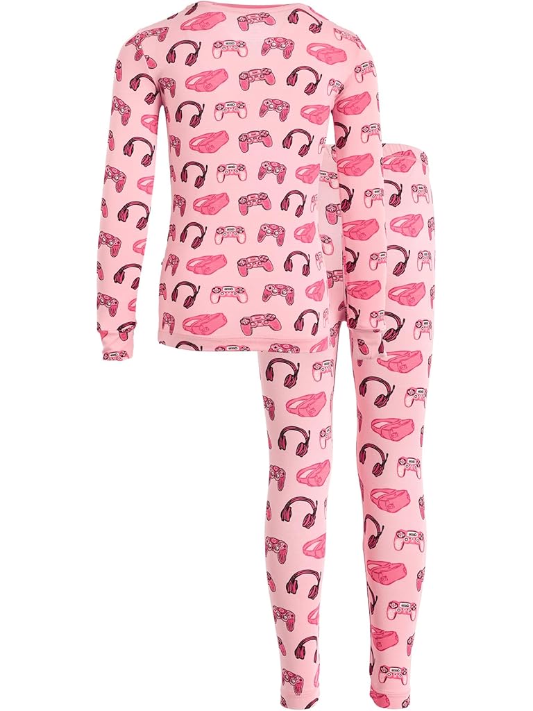 Multi Kickee Pants Print Long Sleeve Pajama Set (Toddler/Little Kid/Big Kid)
