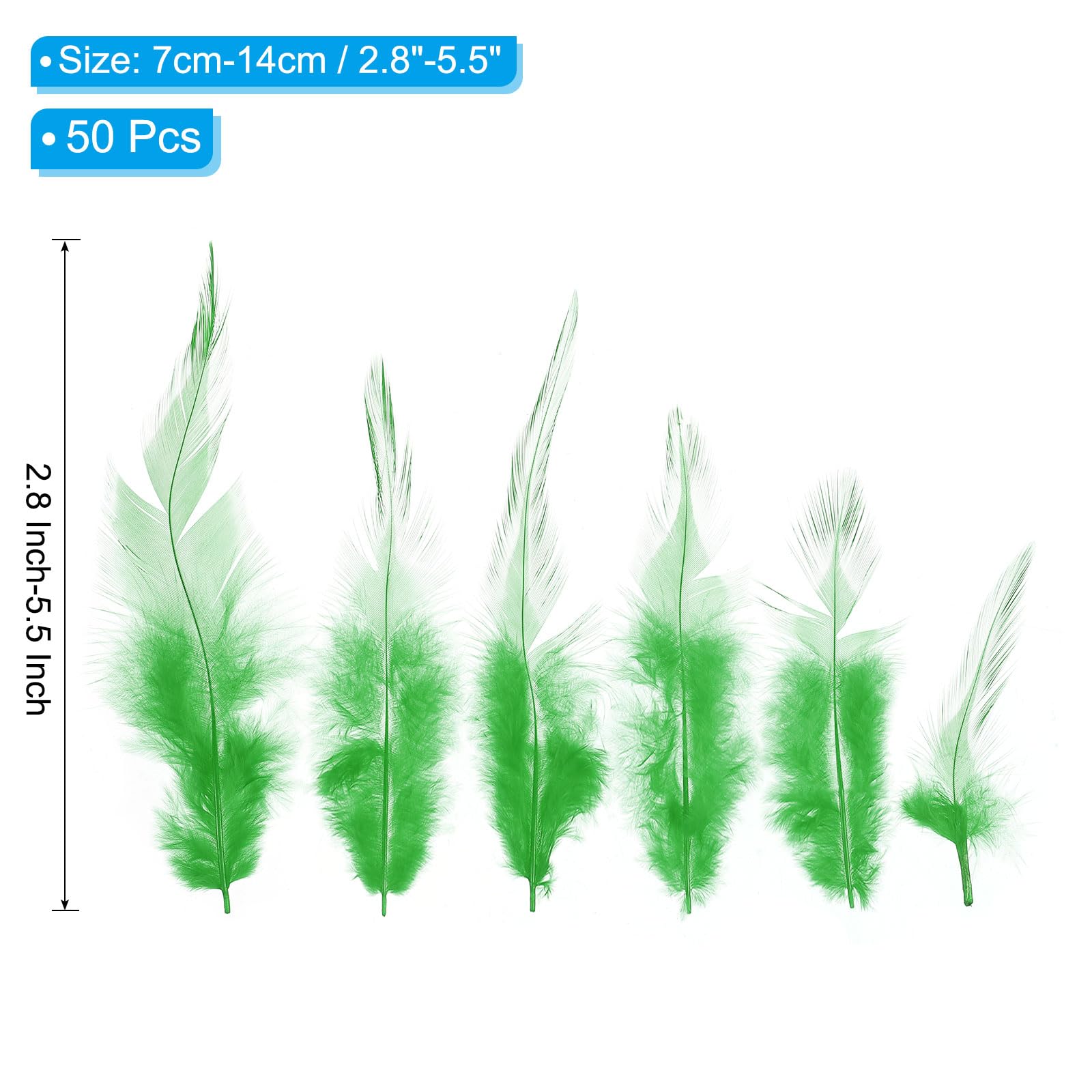 PATIKIL 3-6 Inch Saddle Hackle Rooster Feather - Image 2