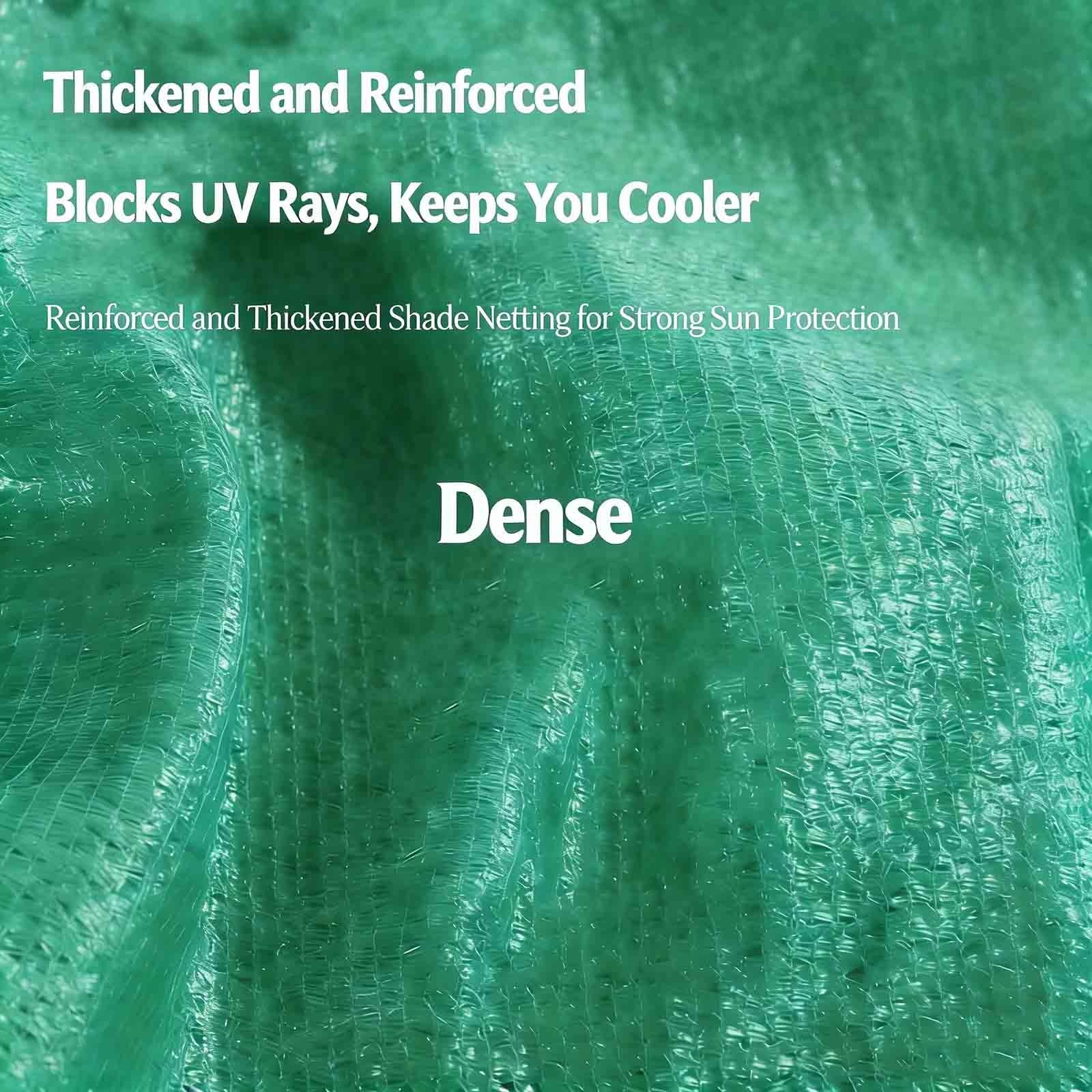 Red de jardín verde oscuro 85% protección UV, fácil de instalar, malla solar para patio y jardín (4 x 6 m) – Solut de bloqueo solar