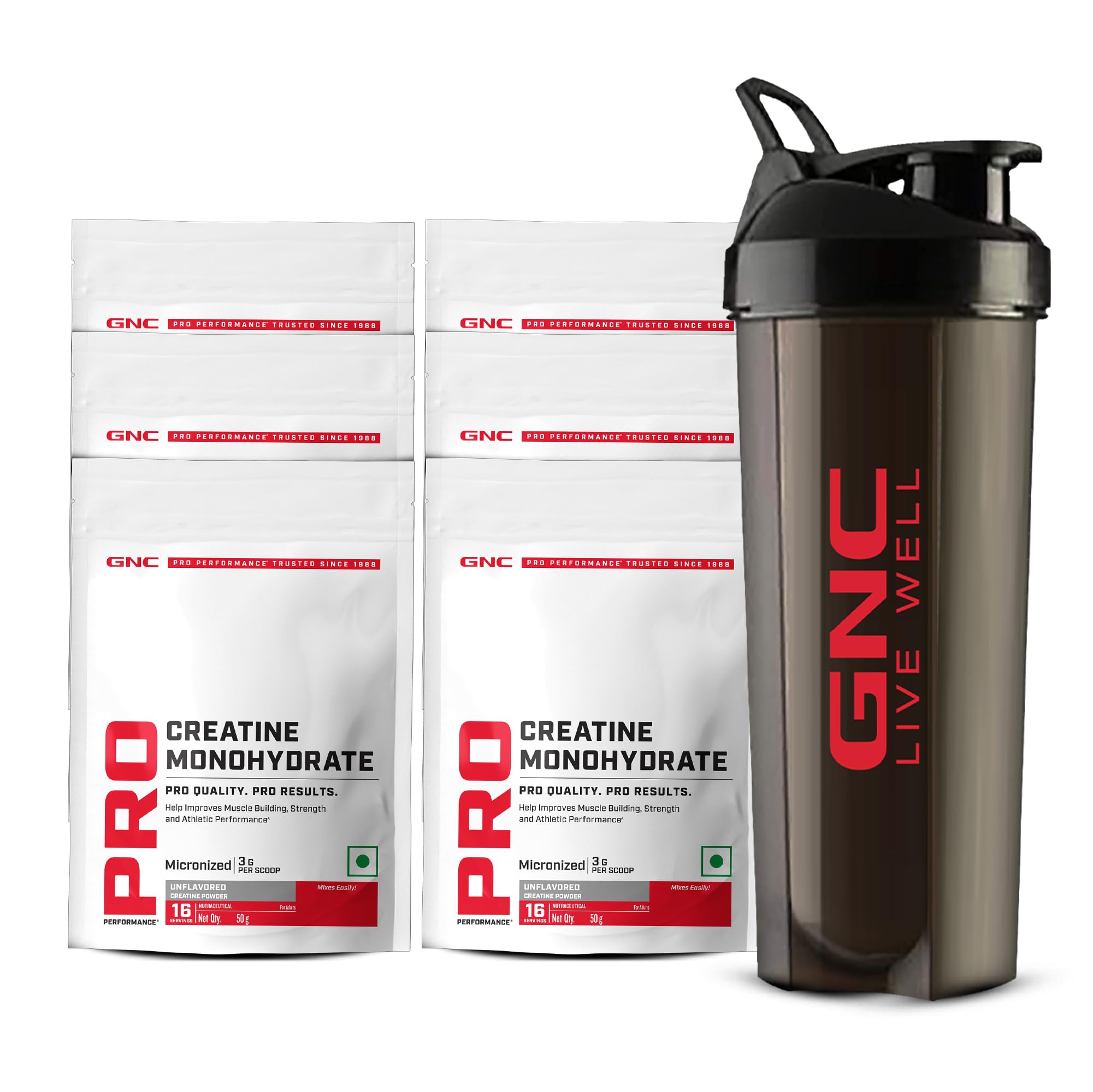 GNC Pro Performance Creatine Monohydrate Powder With Black Shaker-3000mg Creatine Per Scoop|Micronized For Faster Absorption|Boosts Energy,Muscle Volume & Performance|Orange|100Gm — Amazon image 24