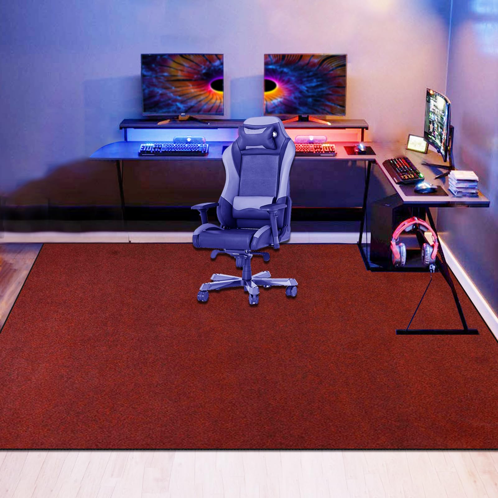 Xiaputcr Schreibtischstuhl Unterlage 90x110 Cm - Bodenschutzmatte Für Parkett Hartböden Gaming Stuhl