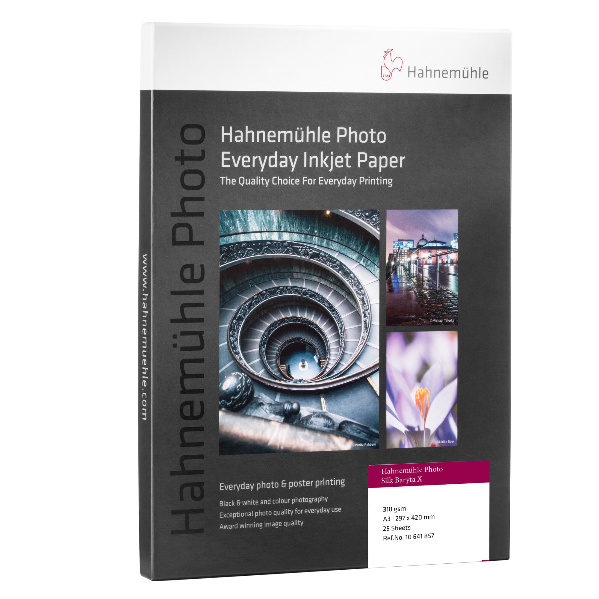 Hahnemühle Photo Silk Baryta X, zellulosebasiertes Inkjet-Papier mit 310 g/m², seidenmatt, weiß (297 x 420 mm)